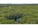 Aerial view of a home surrounded by a thick forest at 4110 Stoneycreek Rd, Chapel Hill, NC 27514