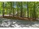 Long driveway leading through the trees to the house at 4110 Stoneycreek Rd, Chapel Hill, NC 27514