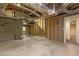 An unfinished basement presents an opportunity to customize and create additional living space at 4110 Stoneycreek Rd, Chapel Hill, NC 27514