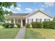 Charming single-story home featuring manicured landscaping and a welcoming front porch with classic black shutters at 5437 Advantis Dr, Raleigh, NC 27610