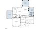 Open-concept first-floor plan featuring kitchen, dining, great room, flex room, and a two-car garage at 805 Timber Mist Ct, Cary, NC 27519