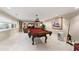 Spacious game room with a pool table, recessed lighting, and neutral color scheme at 812 Kenmore Rd, Chapel Hill, NC 27514