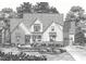 Rendering of new home featuring a brick and board and batten facade with multiple gables at 913 Harrison Ridge Rd, Wake Forest, NC 27587