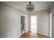 Hallway with hardwood floors and a view of the adjacent rooms at 913 Harrison Ridge Rd, Wake Forest, NC 27587