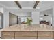 View of kitchen island, open floor plan, dining area, and view to Gathering room at 1118 Oakridge Duncan Rd, Fuquay Varina, NC 27526