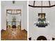 Hallway shot with decorative chandelier and hardwood floors at 1164 Keith Hills Rd, Lillington, NC 27546