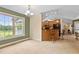 Bright dining area with a view of the backyard and an open layout at 180 Normandy Rd, Louisburg, NC 27549