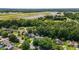 Scenic aerial view of a neighborhood homes, with mature trees near the airport at 2216 Hoskins Rd, Burlington, NC 27215