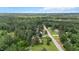 Great aerial view of the neighborhood featuring green spaces, trees, and roads at 2396 Spring Valley Rd, Henderson, NC 27537