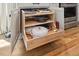 Kitchen storage solutions with custom shelving to store cookware, and dishes at 245 Tumbling River Dr, Wendell, NC 27591
