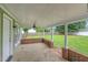 Covered patio features a brick base and overlooks the spacious backyard at 248 Robin Loop, Dunn, NC 28334
