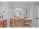 Bathroom with double sink vanity, marble countertop, and neutral paint at 297 Curragh Cv, Fuquay Varina, NC 27526