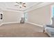 Spacious bedroom with recessed lighting, a ceiling fan, and comfortable seating at 3004 Krogen Ct, Creedmoor, NC 27522
