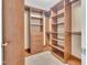 Walk-in closet featuring shelving and drawers for organized storage at 3004 Krogen Ct, Creedmoor, NC 27522