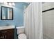 Bathroom with vanity, toilet, and shower at 4021 Chaucer Dr, Durham, NC 27705