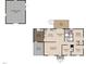 Floor plan layout featuring main rooms, dimensions, a detached garage, and an outdoor deck at 4021 Chaucer Dr, Durham, NC 27705