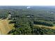Stunning aerial view of the property surrounded by lush greenery, showcasing its vast potential at 4964 Stafford Mill Rd, Liberty, NC 27298