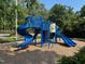 Community playground offers a safe and fun environment for children to play, featuring slides and climbing structures at 1 Lake Hill Dr, Durham, NC 27713