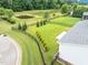 Spacious fenced backyard featuring manicured lawn and landscaping; a serene outdoor oasis at 1124 Cedar Farm Trl, Fuquay Varina, NC 27526
