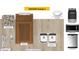 Kitchen and bathroom cabinet selections with granite backsplash and stainless appliances at 2013 Rabbitbrush St, Durham, NC 27704
