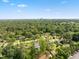 This beautiful aerial view shows the property's neighborhood and the city in the distance at 217 Dublin Rd, Raleigh, NC 27609