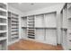 Well-organized walk-in closet with ample shelves and hanging space for efficient storage at 217 Dublin Rd, Raleigh, NC 27609