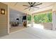 Covered patio with view of living room at 248 Speight Branch Rd, Cary, NC 27518
