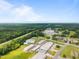 Aerial view showcases industrial buildings with ample parking and proximity to roadways surrounded by greenery at 402 Forest Rd, Oxford, NC 27565