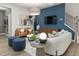 Comfortable living room with stylish furniture, modern decor, and ample natural light at 4031 Kidd Pl, Durham, NC 27703