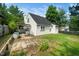 A nice backyard featuring a small patio area with a garden at 5006 Silhouette Dr, Durham, NC 27713