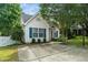 Charming single Gathering home showcasing blue shutters and a well-manicured front yard at 5006 Silhouette Dr, Durham, NC 27713