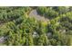Stunning aerial view showcasing the property with a private lake, pool, and lush greenery at 5344 Mill Dam Rd, Wake Forest, NC 27587