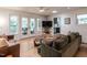 Inviting living room filled with natural light with access to a deck through French doors at 5809 Kimbal St, Raleigh, NC 27606