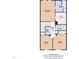 Floor plan highlighting bedroom layout and bath, with dimensions and features at 6536 Perry Creek Rd, Raleigh, NC 27616