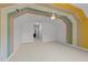 Spacious bonus room with carpet and color block accent, leading to a hallway at 904 Pirouette Ct, Raleigh, NC 27606