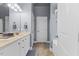 Bathroom with a double sink and a bathtub at 101 Hazel Ln Ln, Broadway, NC 27505