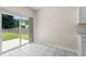 Bright dining area with sliding glass doors leading to the backyard, enhancing the indoor-outdoor flow at 107 Woolard Way, Apex, NC 27502