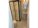 Compact bathroom featuring a glass shower, pedestal sink and vintage fixtures at 11609 Us 401, Fuquay Varina, NC 27526