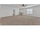 Large carpeted bonus room with a ceiling fan, recessed lighting, and natural light from the window at 121 Nate Ct, Wake Forest, NC 27587