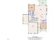 Detailed floor plan showcasing the layout of the home, including the primary bedroom, living room, and kitchen at 121 Nate Ct, Wake Forest, NC 27587