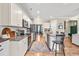 Spacious kitchen with stainless steel appliances, a center island, and hardwood flooring at 137 Clydes Point Way, Wendell, NC 27591
