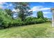 Large, well-manicured backyard with an open green lawn and black metal fencing at 1716 Aberdour Dr, Apex, NC 27502