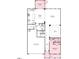 First floor floorplan features a 2 car garage, gathering room, casual dining, kitchen, and bedroom with bath at 2009 Clydner Dr, Cary, NC 27523