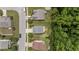 Aerial perspective of homes and their landscape at 205 Willow Weald Ct, Fuquay Varina, NC 27526