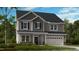 Charming two-story home with a welcoming covered porch and an attached two-car garage at 209 Seagraves Creek Ln, Holly Springs, NC 27540