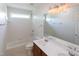 Bathroom with double sink vanity and shower/tub combo at 227 Shalimar Dr, Durham, NC 27713