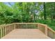 Enjoy outdoor living on this wooden deck, surrounded by lush greenery at 2409 Horizon Hike Ct, Raleigh, NC 27603