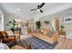 Warm and inviting living room featuring wood floors, modern decor, and an open layout at 2975 Carolyn Dr, Durham, NC 27703