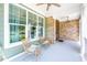 Inviting porch with seating, ceiling fan and view of the neighborhood at 386 Monteith Dr, Chapel Hill, NC 27516
