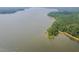Scenic aerial view of the lake surrounded by lush greenery and natural beauty at 410 Mountain Laurel, Chapel Hill, NC 27517